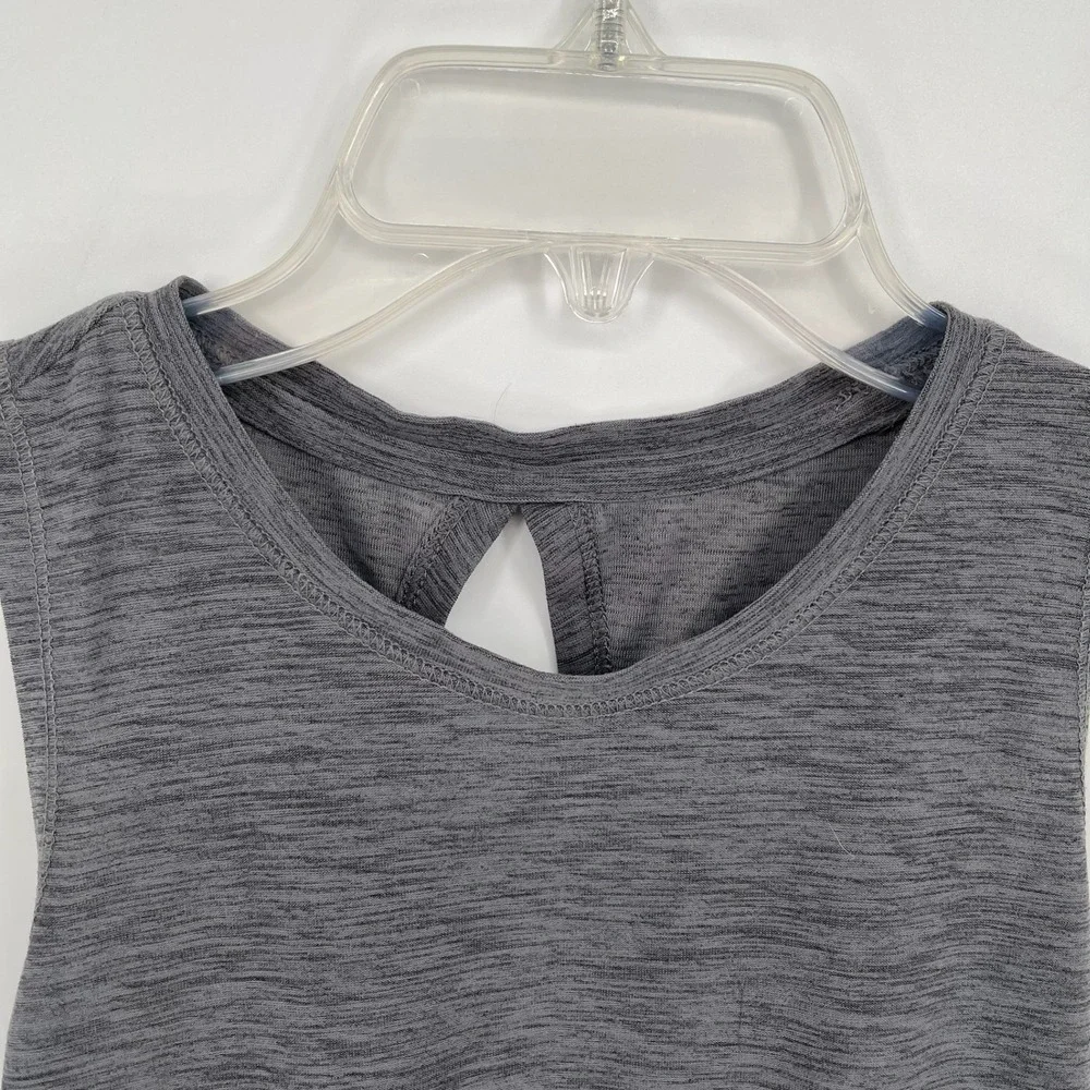 Old Navy Girl's Gray Breathe On Open Back Active Dance Gym Tank Top Size XL 14